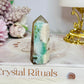 Green Flower Agate Tower 6.5cm
