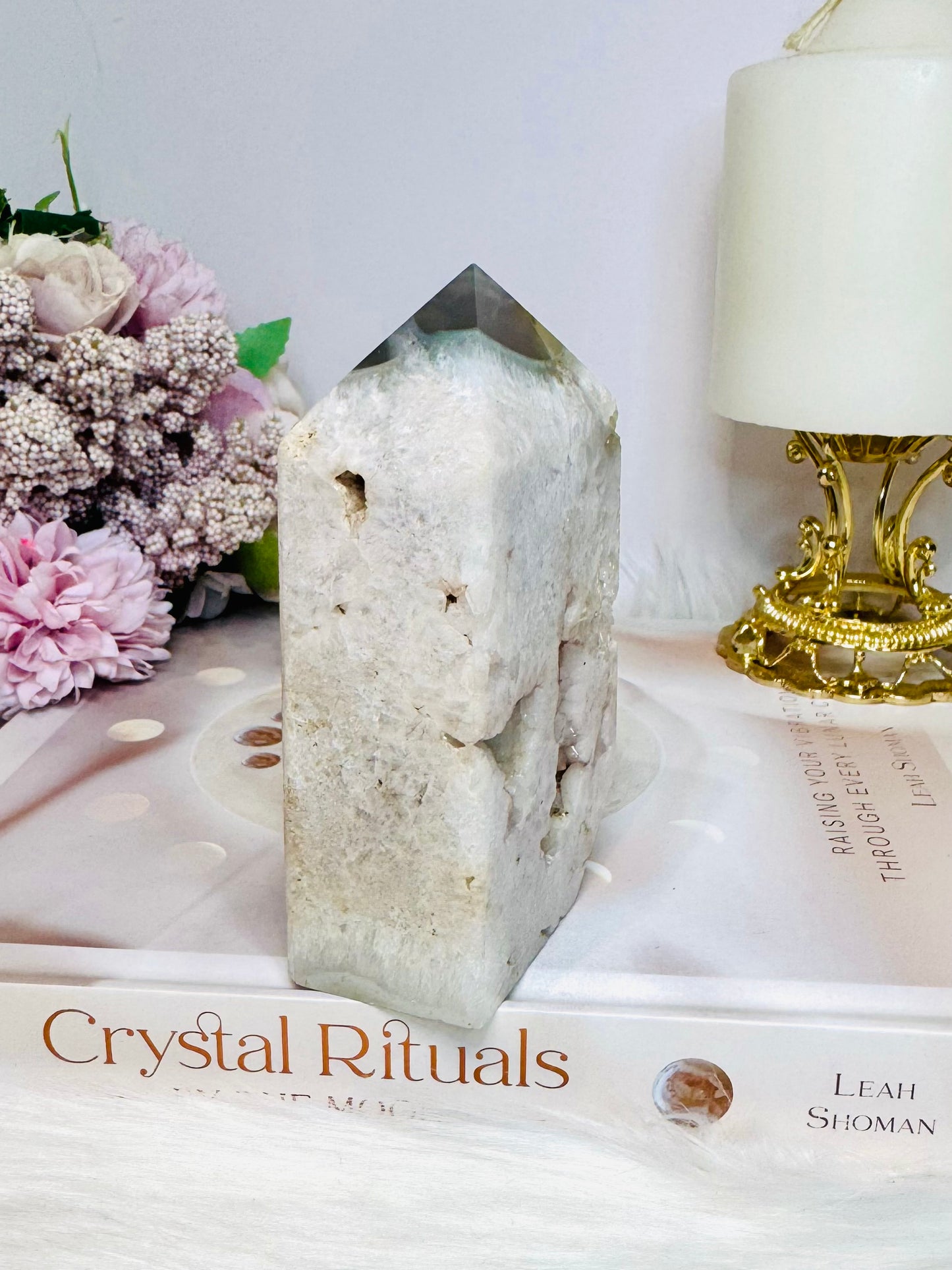 Chunky Druzy Agate Tower 10.5cm