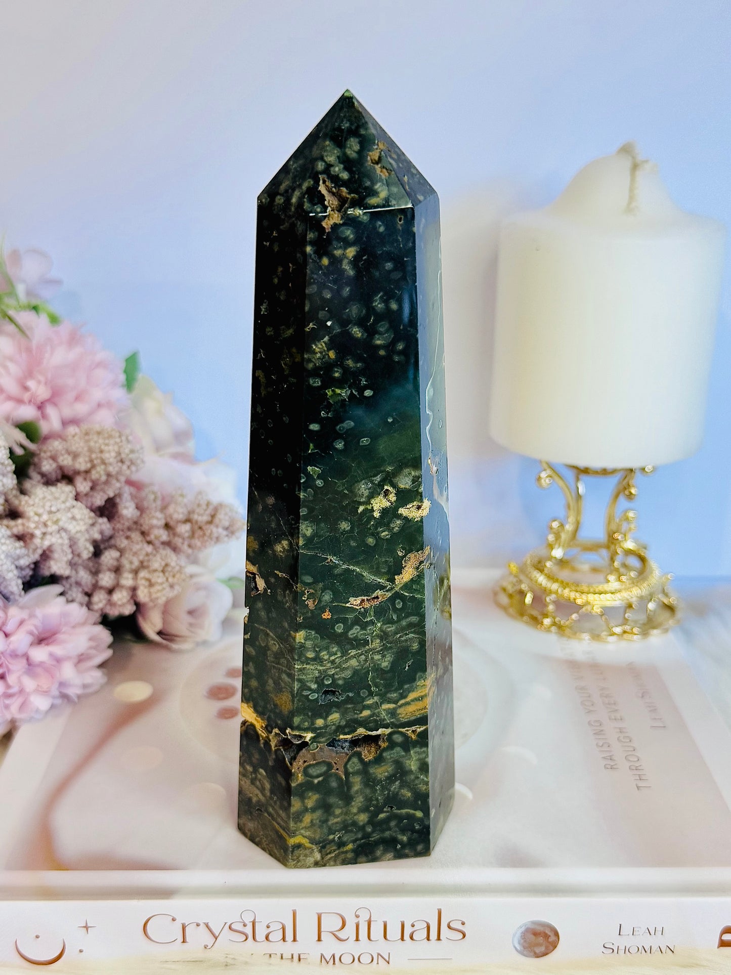 Incredible Large 19cm 621gram Ocean Jasper Tower