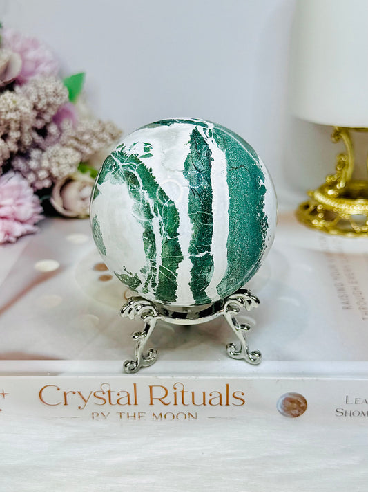 Large Unicorn Jasper Sphere on Stand 346g