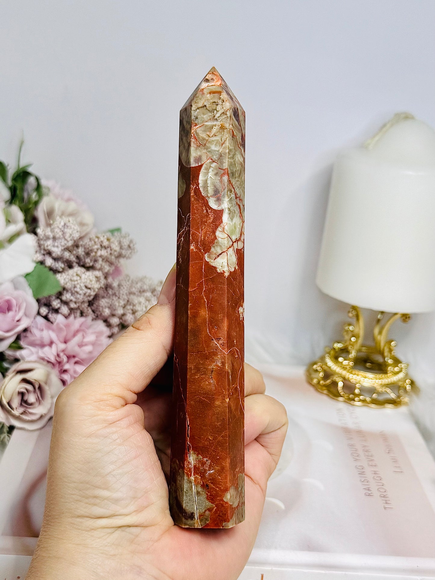 Money Agate Tower 16cm