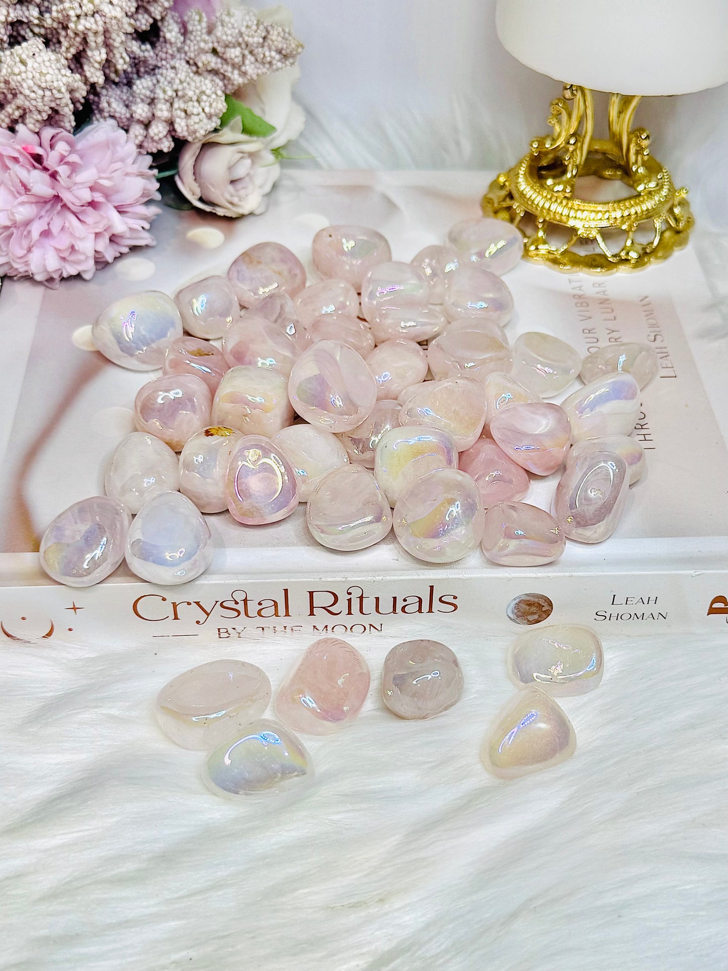 Rose Quartz Angel Aura Small Tumbles $4 each