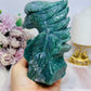 Large Perfectly Carved Moss Agate Eagle 633g 13cm