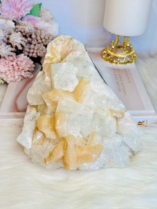 Huge Natural Apophyllite with Stilbite Cluster Specimen 1.67KG