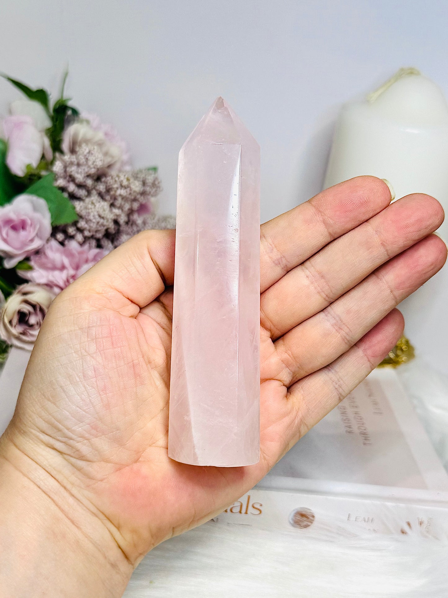 Rose Quartz Tower 12cm