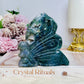 Moss Agate Carved Druzy Fairy 10cm