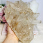 Huge Quartz  Cluster Specimen with Goethite Inclusions (black specks) 25cm 1.45KG