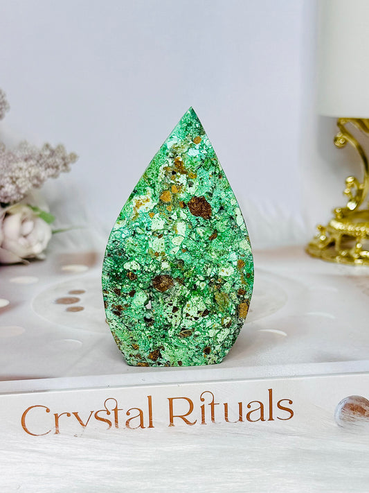 Variscite Carved Flame 7.5cm