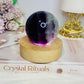 Rainbow Fluorite Sphere on Light Stand 384g