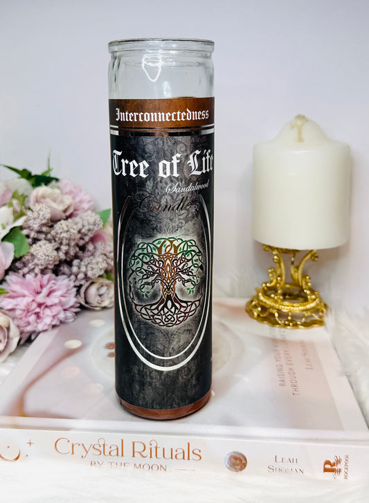 Tree Of Life Tube Sandalwood Candle 21cm