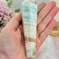 Stunning Caribbean Calcite Carved Wand | Tower 18cm Inc Stand