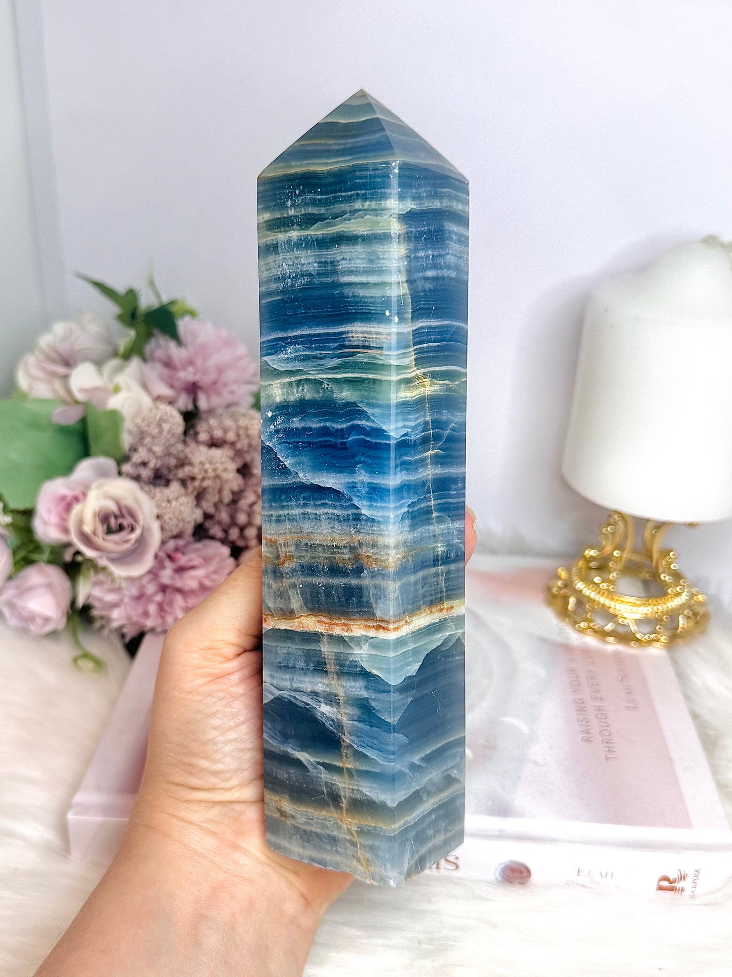 Large Blue Onyx Generator | Tower 20cm 761g
