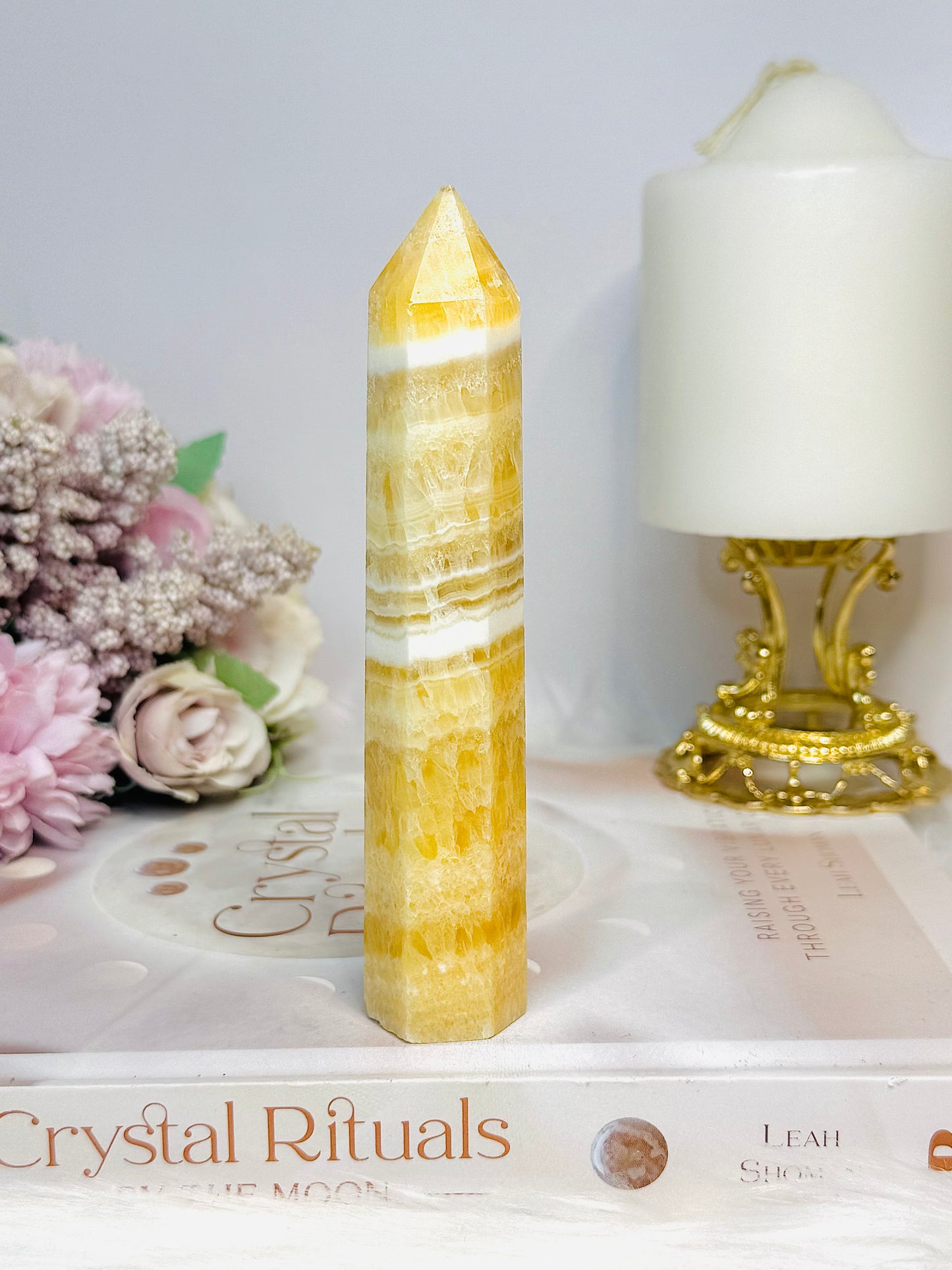 Orange Calcite Tower 12.5cm