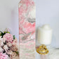 O M G ~ The Most BEAUTIFUL Huge Natural Pink Opal Carved Chunky Tower 30cm 1.59KG