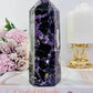 Large 16cm Chunky 865gram Purple Root Fluorite Tower