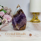 Crazy Lace Agate X Amethyst Flame 10cm