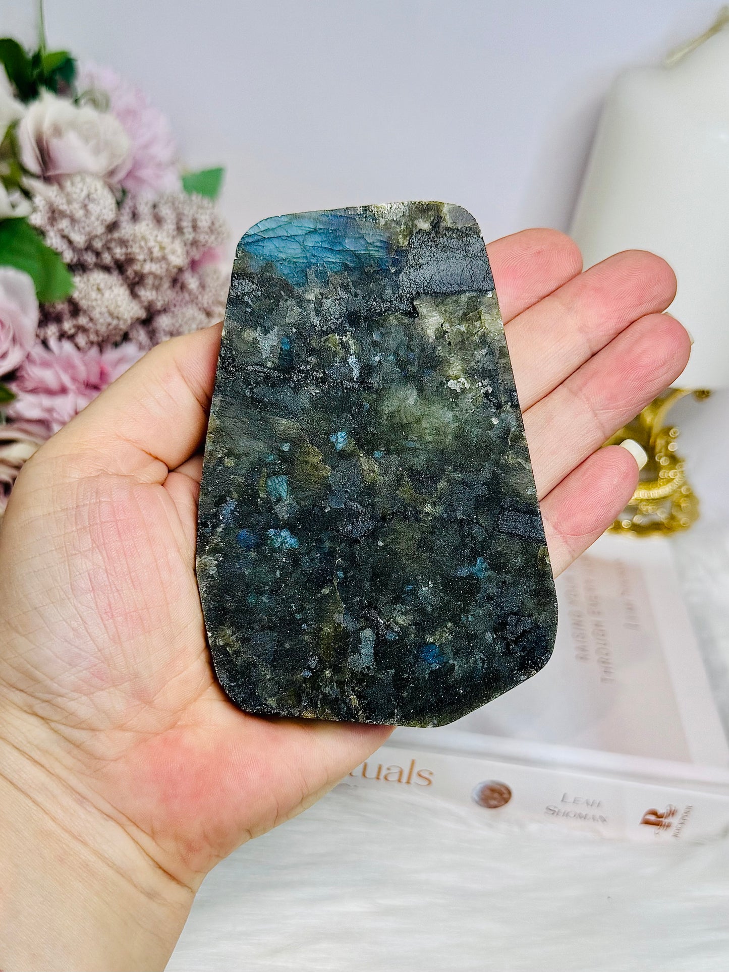 Natural Labradorite Slab 10.5cm