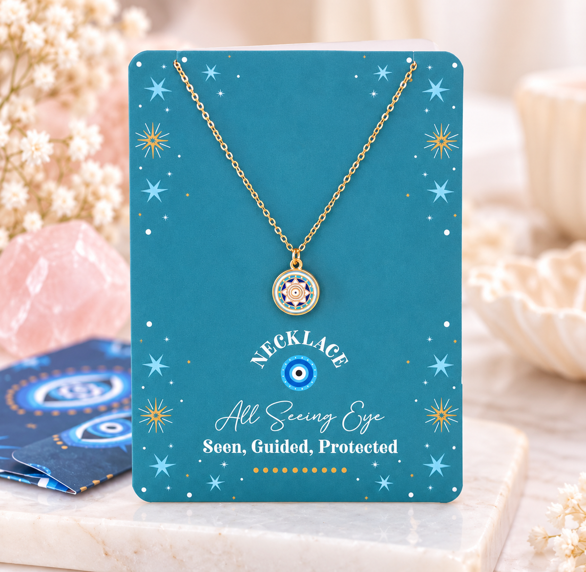 All Seeing Eye Necklace Gift & Greeting Card