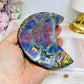 High Grade Large Labradorite Carved Moon Full of Flash 18.5cm