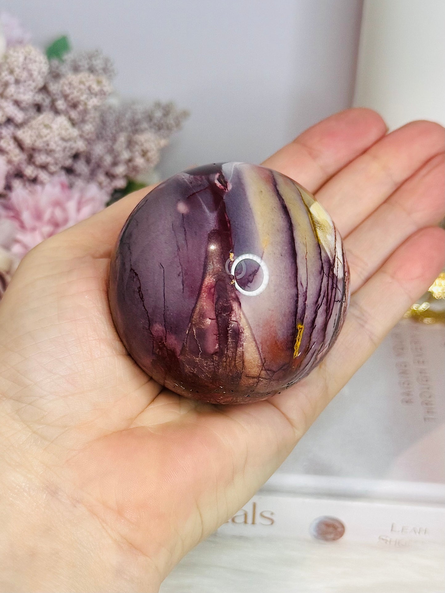 High Grade Mookaite Jasper Sphere on Stand 7cm