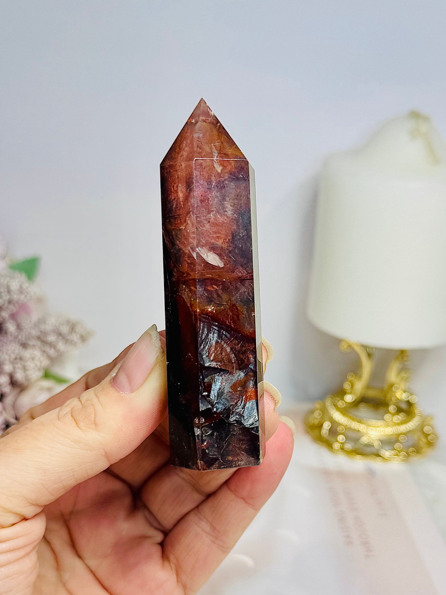 High Grade Fire Quartz Tower 8.5cm