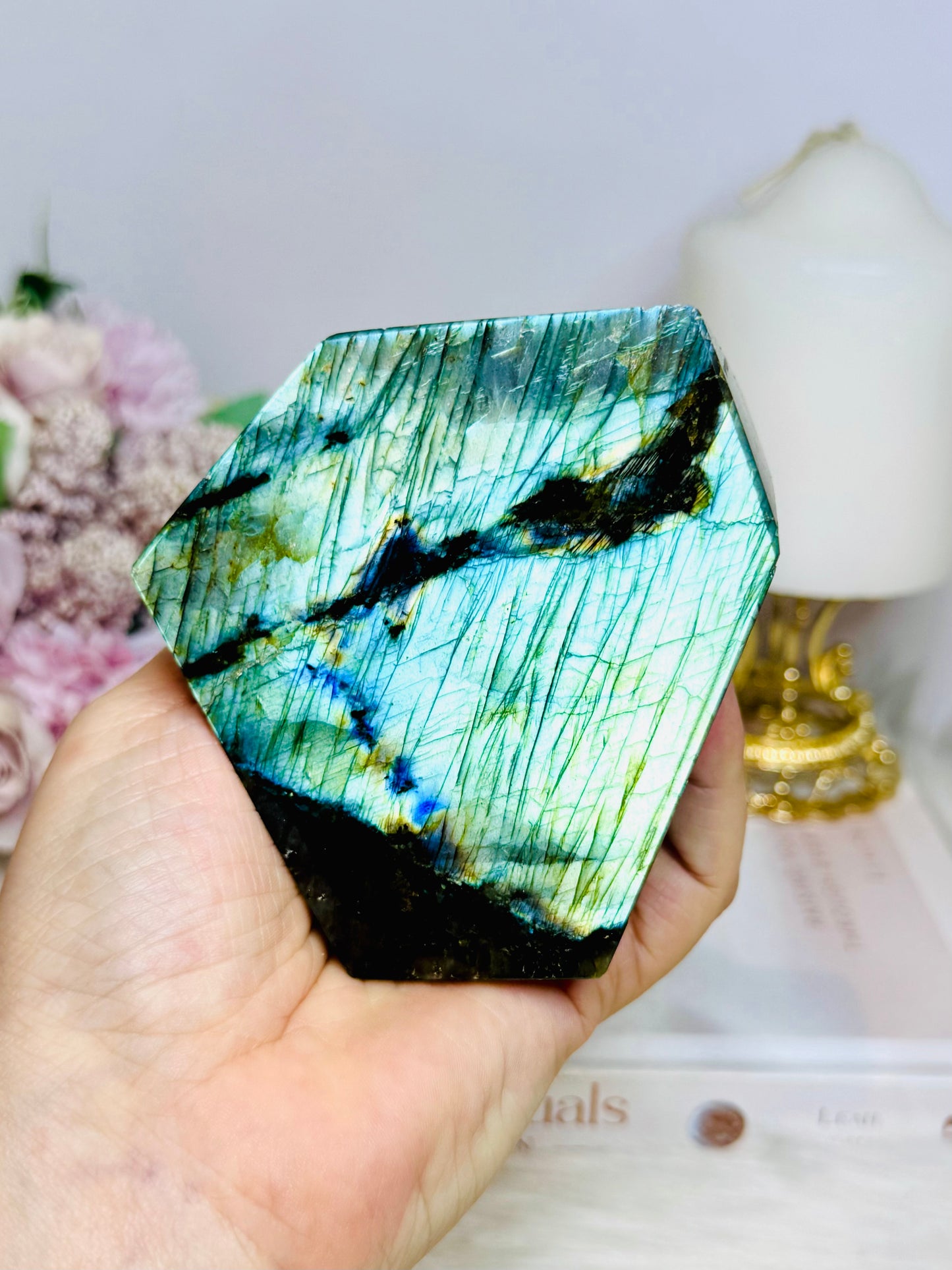 Large High Grade Labradorite Freeform 348g 10cm