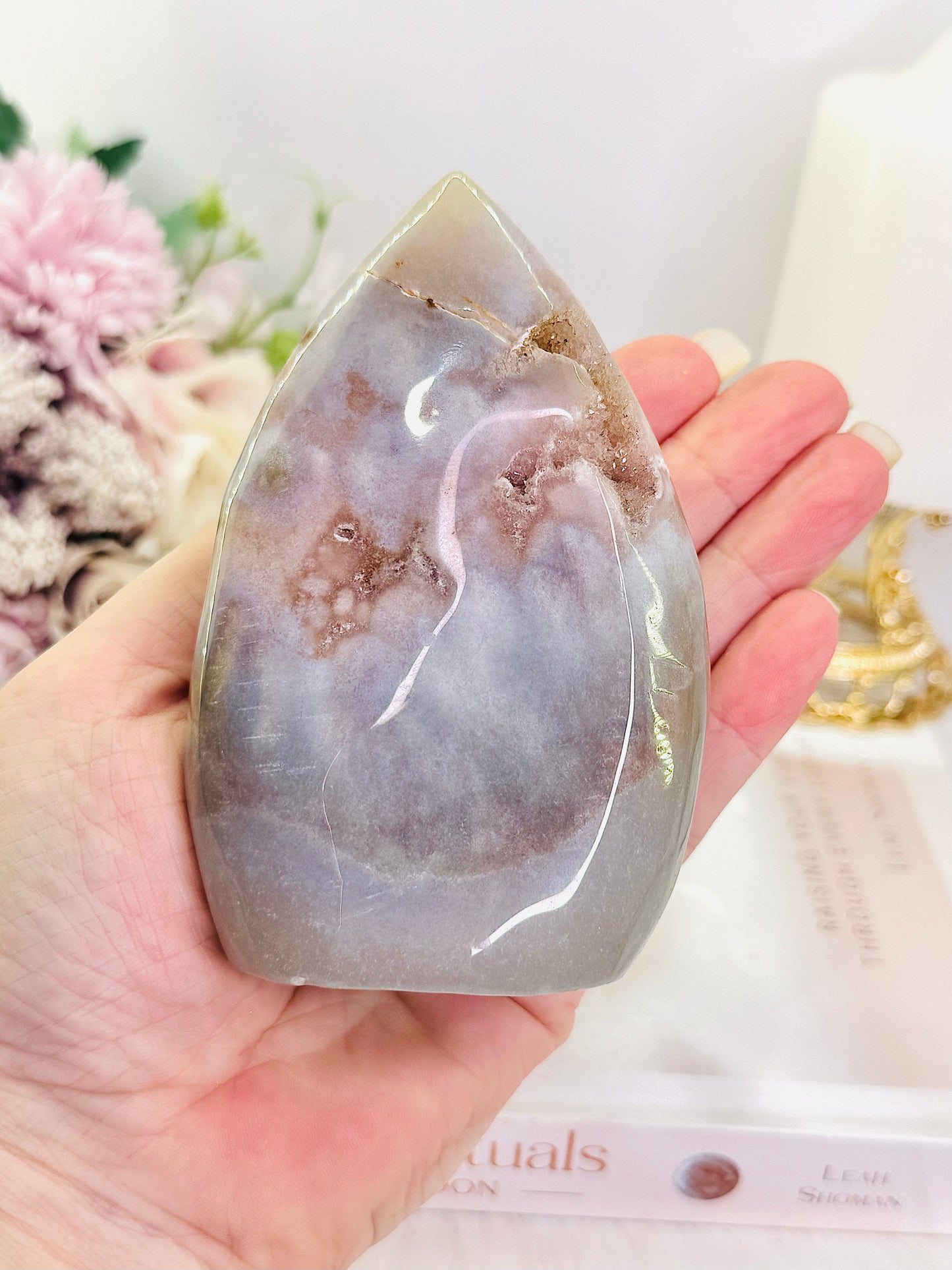 Incredible Large 10.5cm 450gram Druzy Agate Freeform | Flame