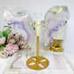 Amethyst In Quartz Wings on Stand 19.5cm