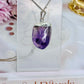 Stunning Silver Plated Chunky Amethyst Pendant In Gift Bag From Brazil