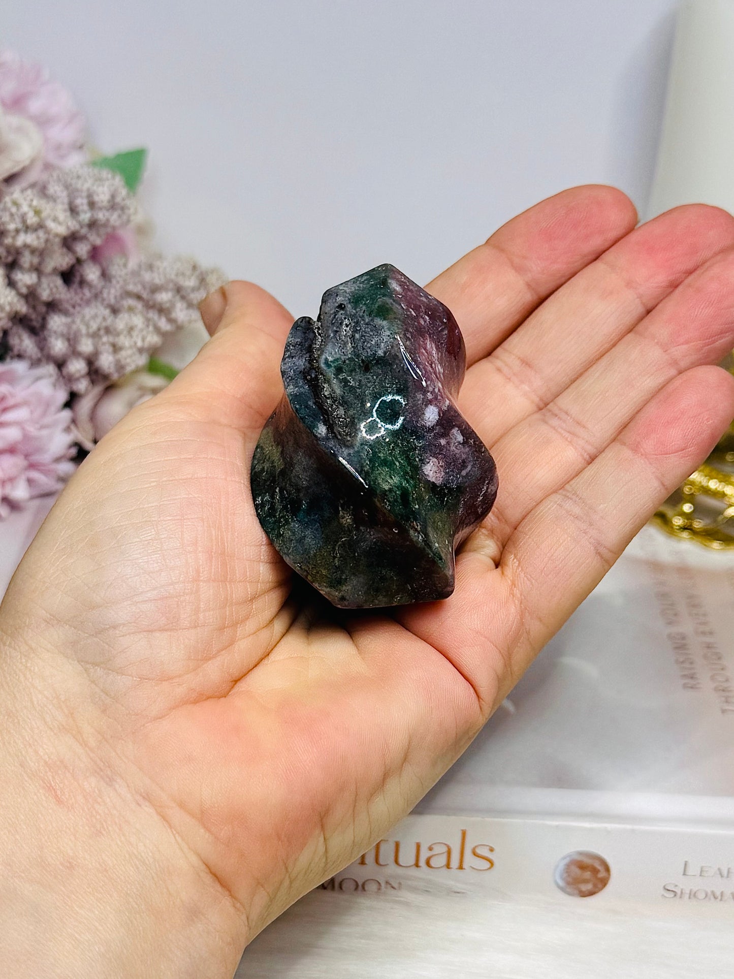 Ocean Jasper Carved Flame 6cm
