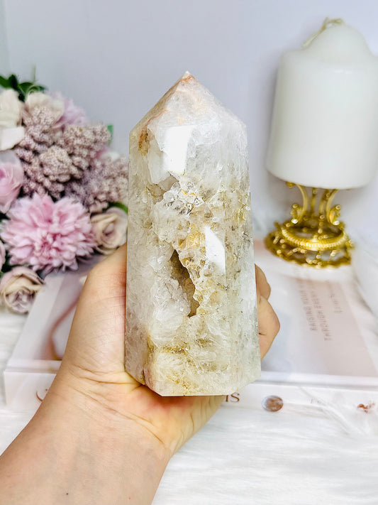 Large Agate Druzy Chunky Tower 13cm 534g