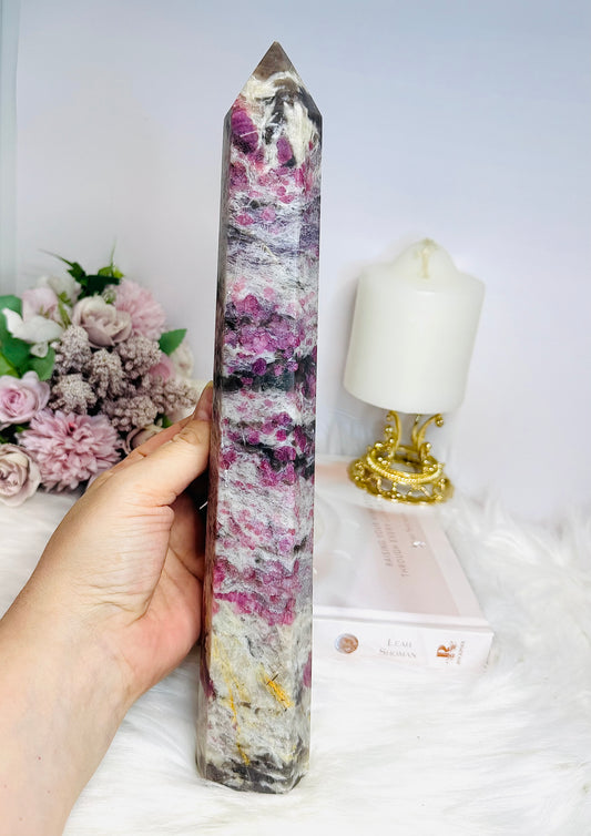 Huge Pink Tourmaline Tower 30cm 1.03KG
