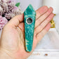Green Amazonite Carved Pipe 11cm