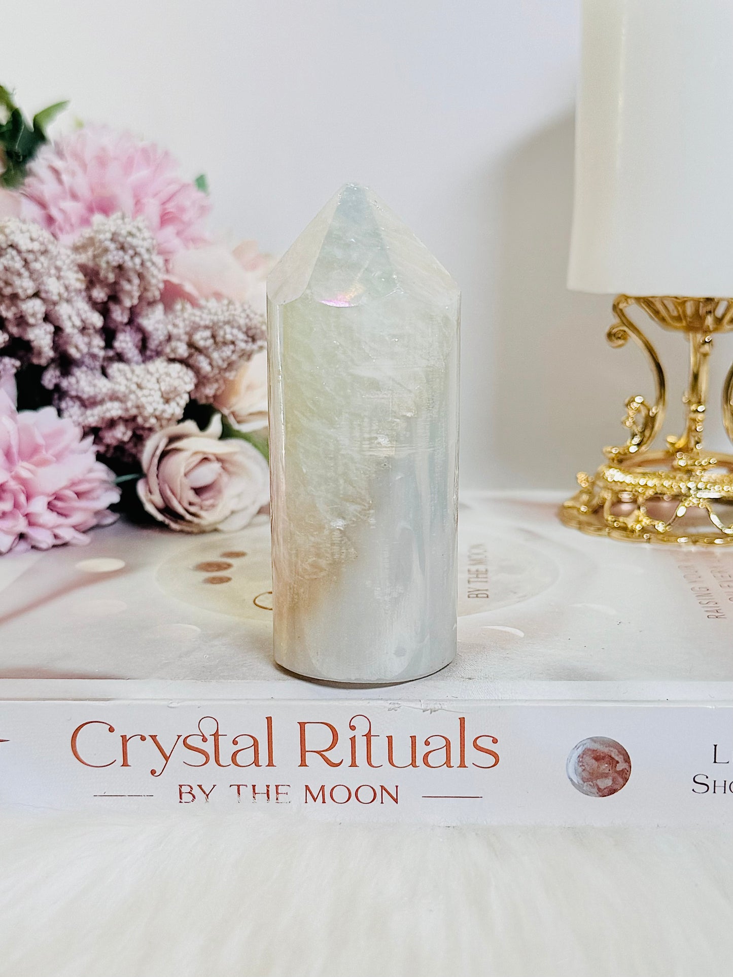 Gorgeous 9.5cm Quartz Angel Aura Cylinder | Tower (reduced as chip on tip)