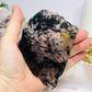 Black Tourmaline in Quartz Slab on Stand 12cm