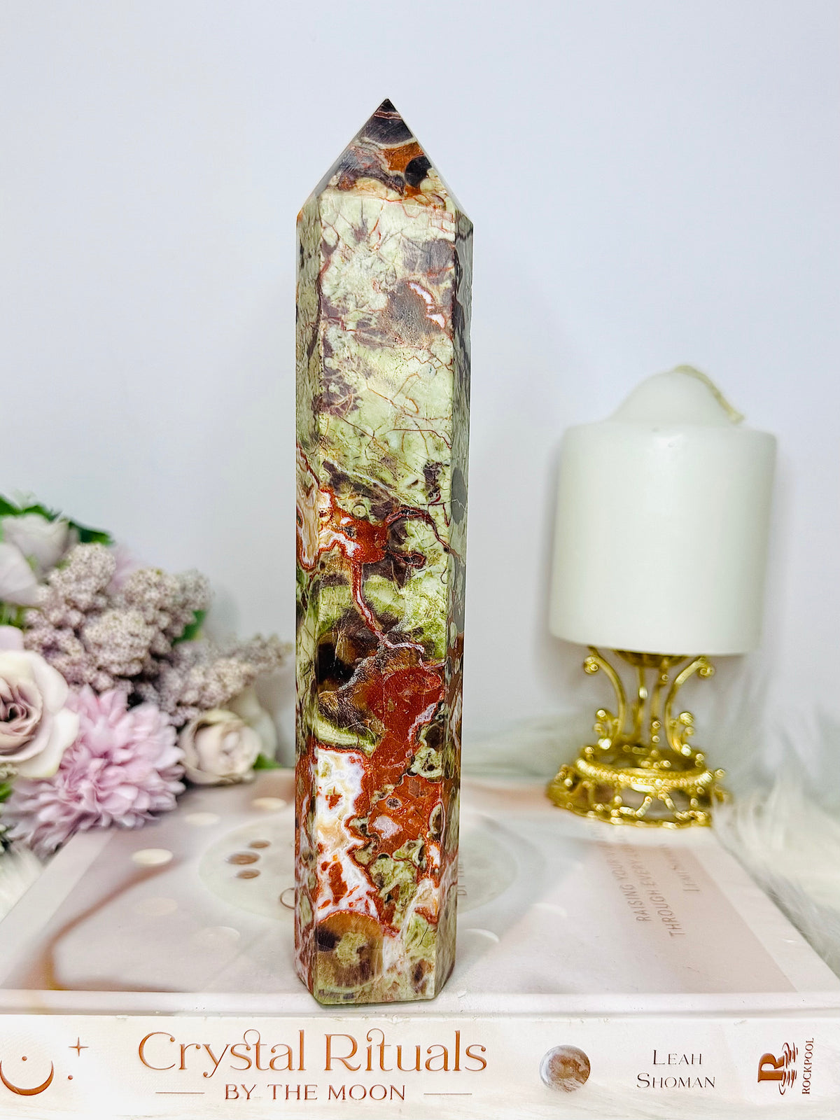 Large Money Agate Tower 20cm