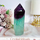 Stunning High Grade Watermelon Fluorite Chunky Tower with Rainbows 13cm