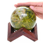 Large Natural Green Opal Sphere on Timber Stand 1.3KG