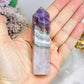 Amethyst X Mexican Lace Agate Tower 10cm
