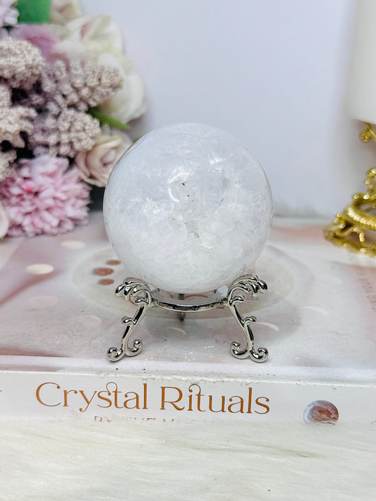 Druzy Blue Lace Agate Sphere on Stand 245g