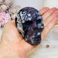 Purple Sphalerite Druzy Skull 8cm 419g