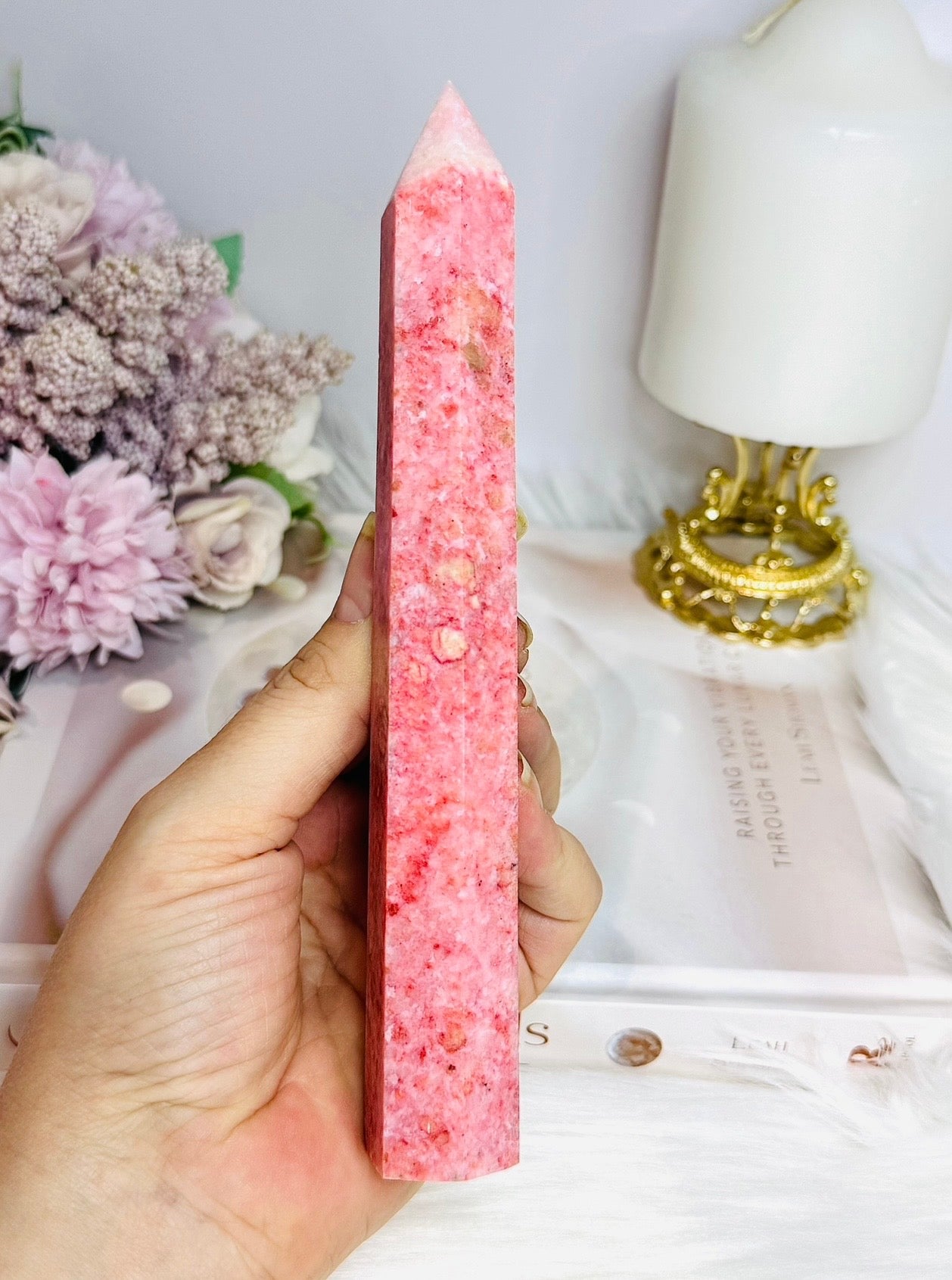 Tall Thulite Tower 17.5cm