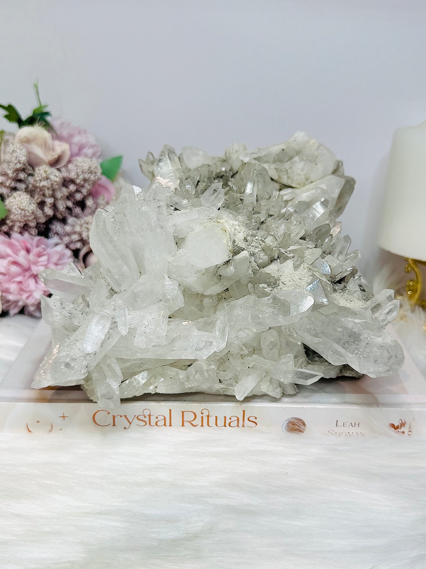 Large Clear Quartz Cluster Specimen 1.76KG