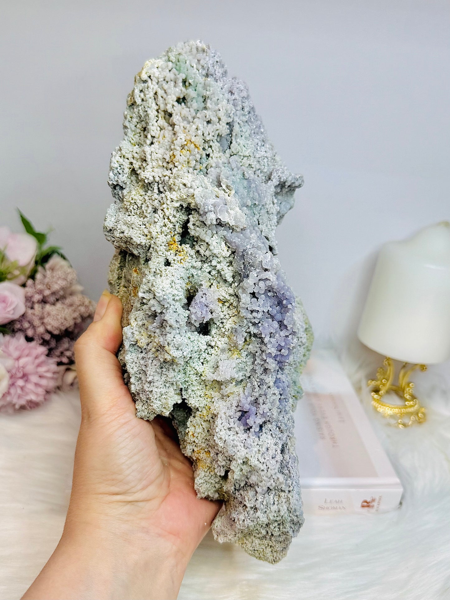 Huge Natural Grape Agate | Purple Chalcedony Specimen 26cm 2.15KG