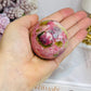 Thulite Sphere with Epidote 208g On Stand