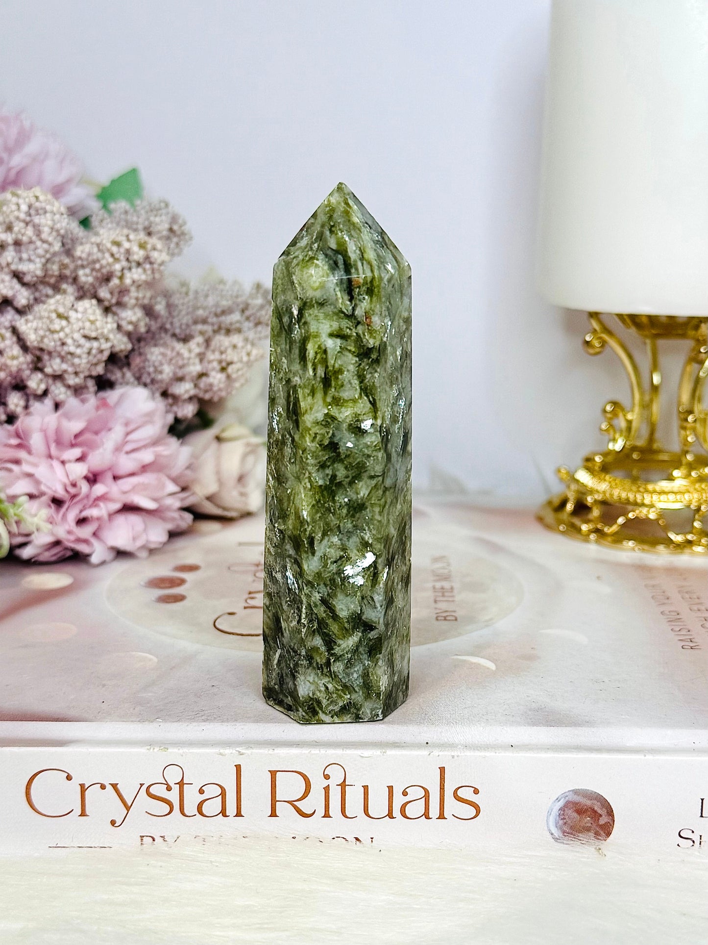 Green Mica Chunky Tower 9.5cm