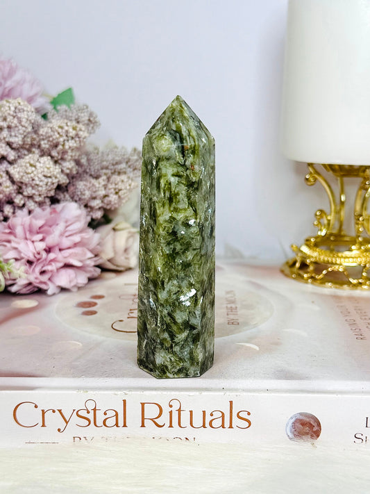Green Mica Chunky Tower 9.5cm