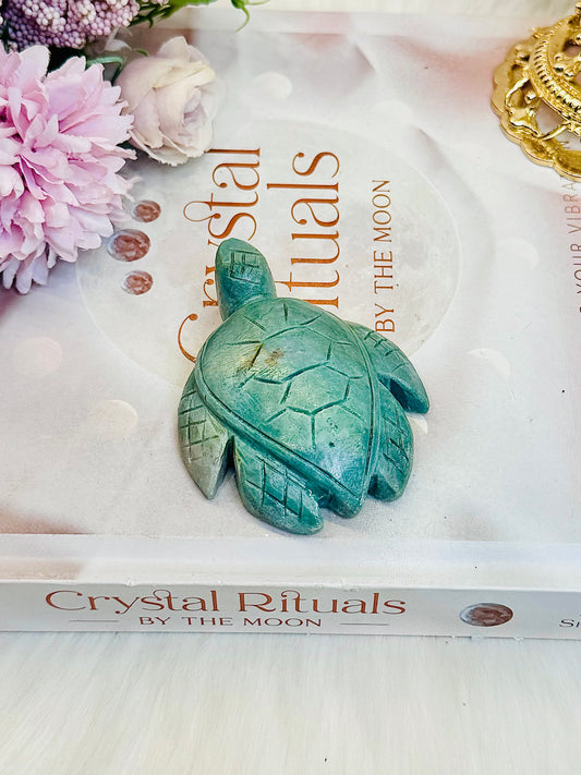 Amazonite Carved Turtle 7.5cm