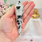 Beautiful Natural Moonstone Carved Wand | Tower 14cm On Stand