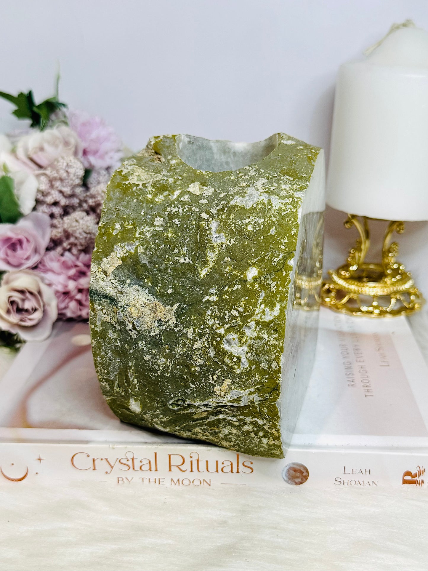 Large Druzy Agate Candle Holder 12cm 1.8KG